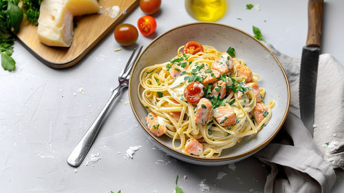 Rezept Spaghetti mit Lachs in Sahne-Sauce